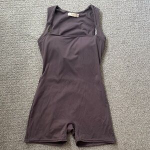 Purple Sleeveless Bodysuit Qinsen